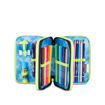 Picture of SEVEN SHADOWS OF COLOUR 3 ZIP LIME FILLED PENCIL CASE